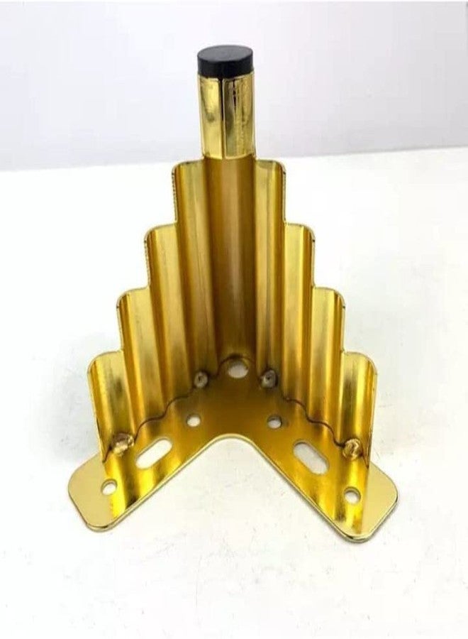 AAKASH DECOR Sofa & Furniture Legs 6 Inch / 15 Cms Mountain Shape PVD Gold Finish Set of 4 (Comes with Warrenty) - Image 5